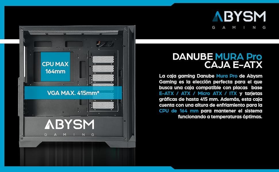 Case PC Abysm Gaming ATX E-ATX Micro-ATX ITX USB-C