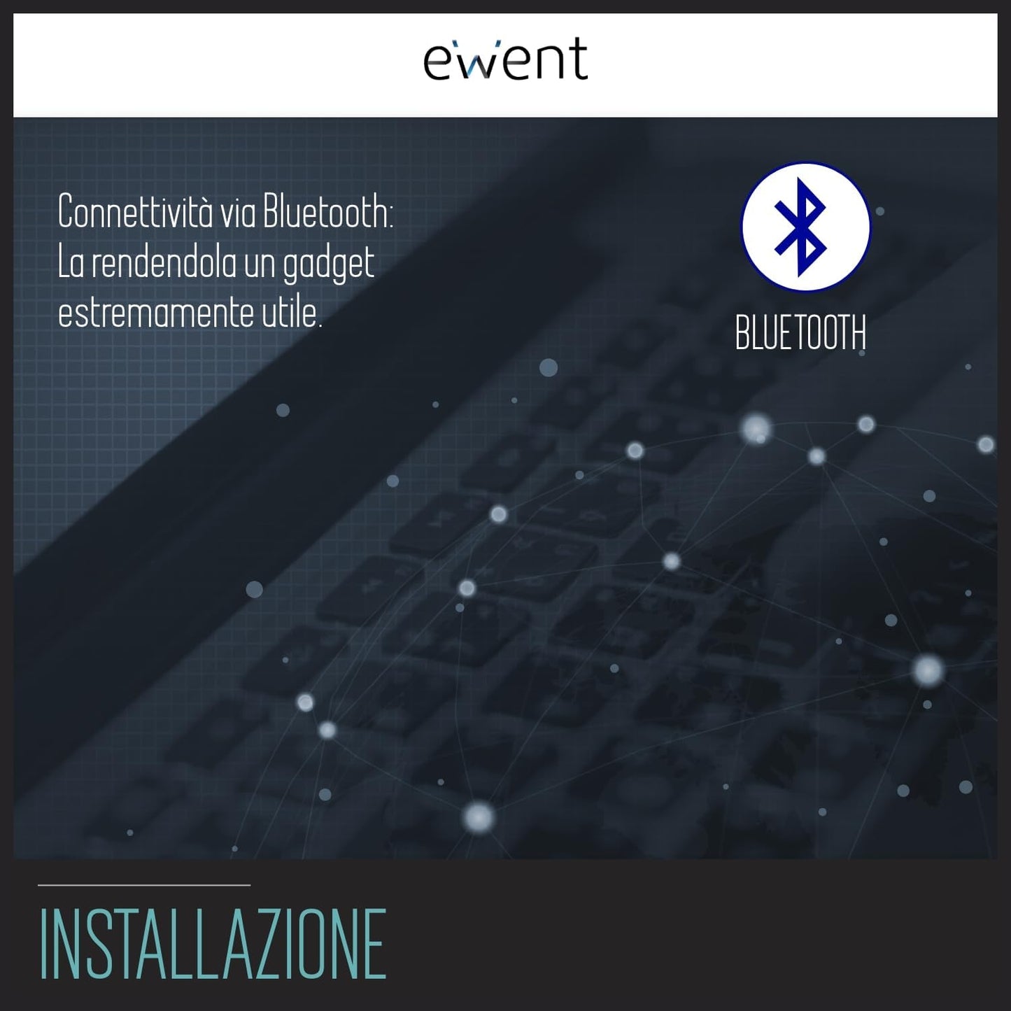Ewent Mini Tastiera Bluetooth V3.0 Win/Mac/Android EW3160