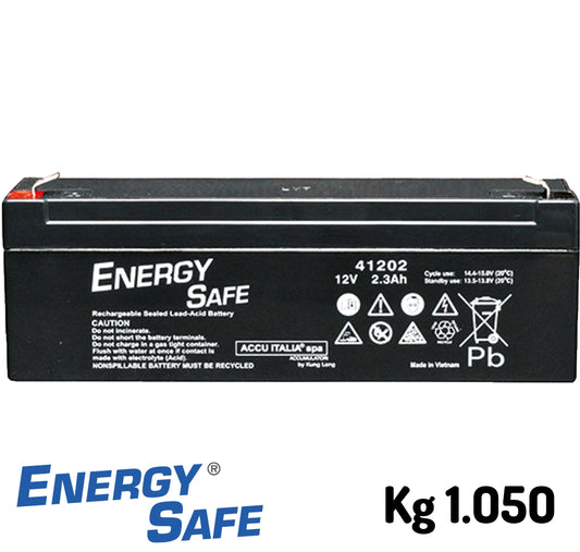 batteria al piombo 12v 2.3ah energy safe faston piccolo *742
