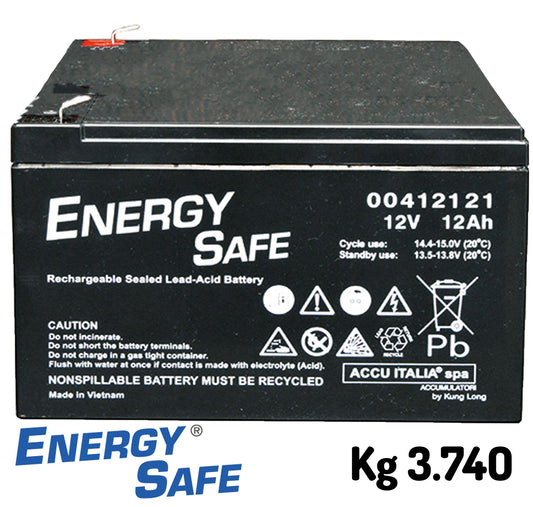 batteria al piombo 12v 12ah energy safe faston grande *742