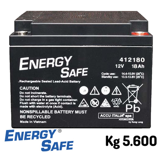 batteria al piombo 12v 18ah energy safe faston grande *742