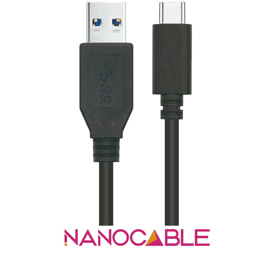 cavo dati - carica usb A 3.0 - usb type C 0.5 mt black  *572