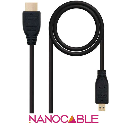 Cavo Micro HDMI v1.4 m a HDMI v1.4 m 1,80 m Nanocable black*572