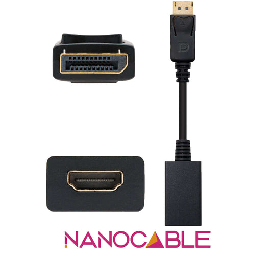 adattatore display port maschio- hdmi femmina 15cm nanocable*572