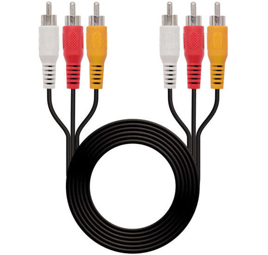 cavo audio video 3rca m/m nero 1.8m *572