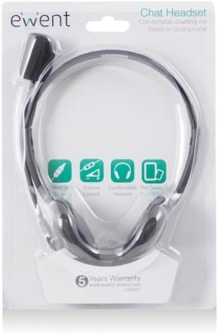 Ewent Cuffia con Microfono TRRS 3.5mm per Smartphone EW3567
