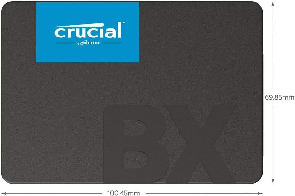 Crucial BX500 500GB SSD 2.5" SATA3 Solid State Drive Interno - Nuovo