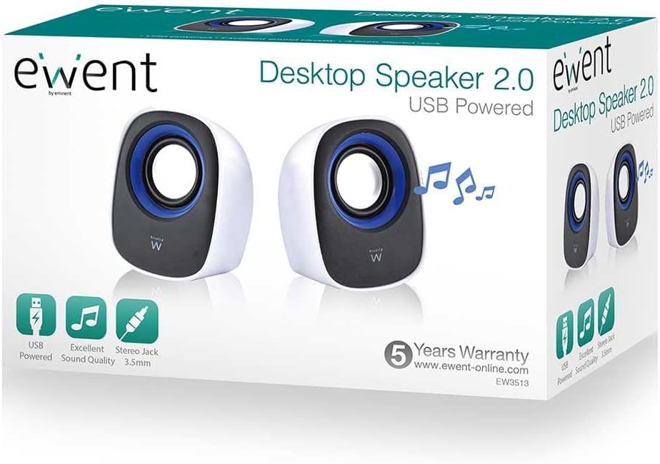 Casse PC Ewent USB 2.0 5W RMS Stereo per Desktop EW3513