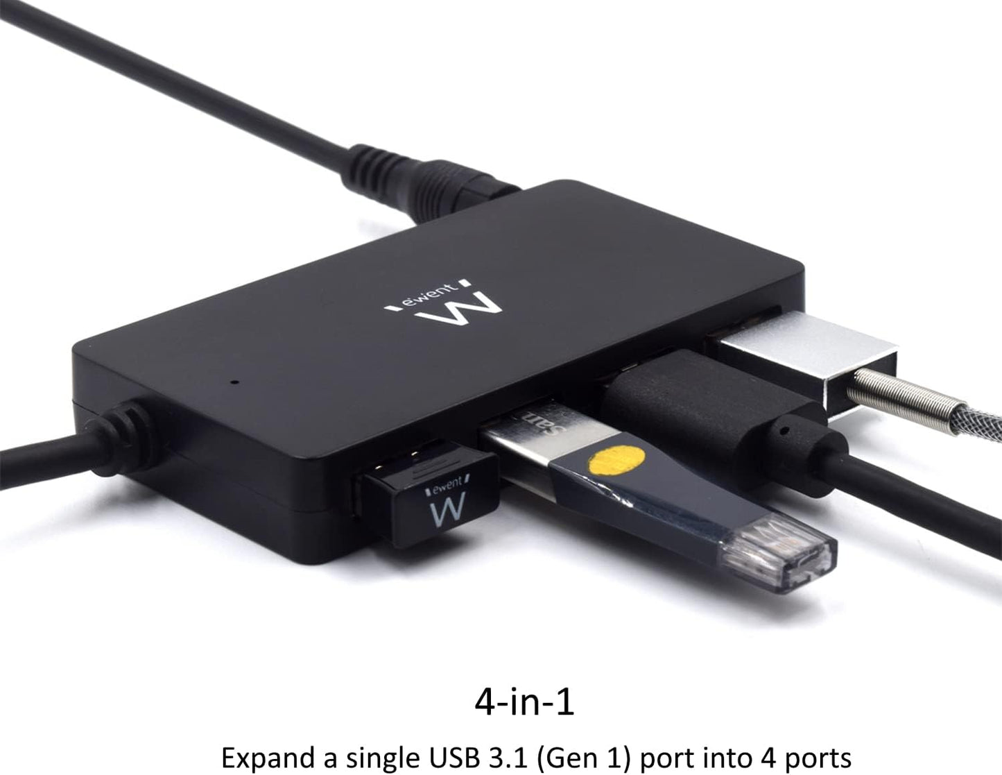 Ewent Hub USB 3.1 4 Porte con Alimentatore EW1134