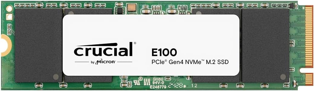 Crucial E100 480GB SSD NVMe M.2 2280 | Alta Velocità