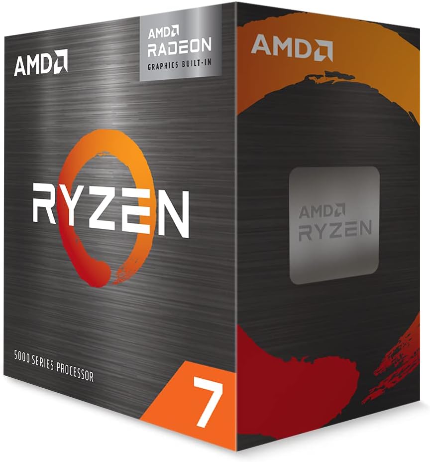 AMD Ryzen 7 5700G Processore 8 Core 16 Thread 3.8-4.6GHz Socket AM4 con Grafica Integrata Radeon - BOX Nuovo