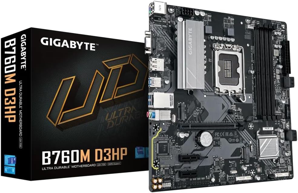 Scheda Madre Gigabyte  B760M D3HP LGA1700 per Intel 12ª-14ª Gen DDR5
