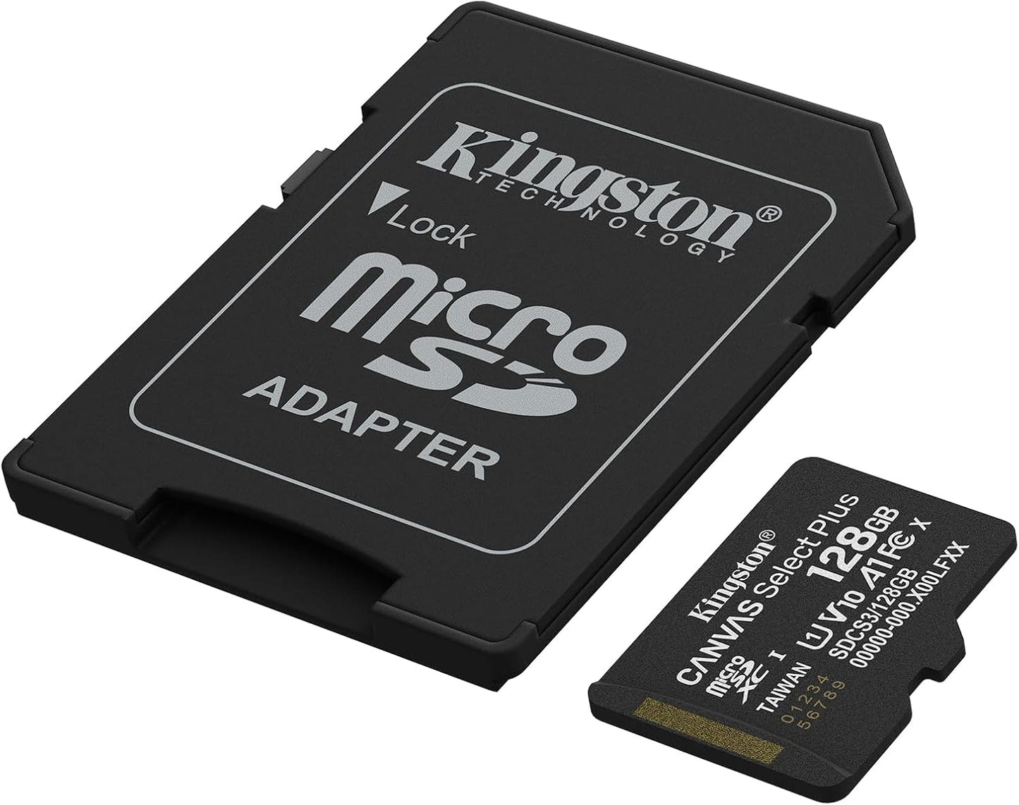 Kingston Scheda MicroSDXC da 128 GB, Classe 10, UHS-I, per Video HD, con Adattatore SD - SDCS3-128GB
