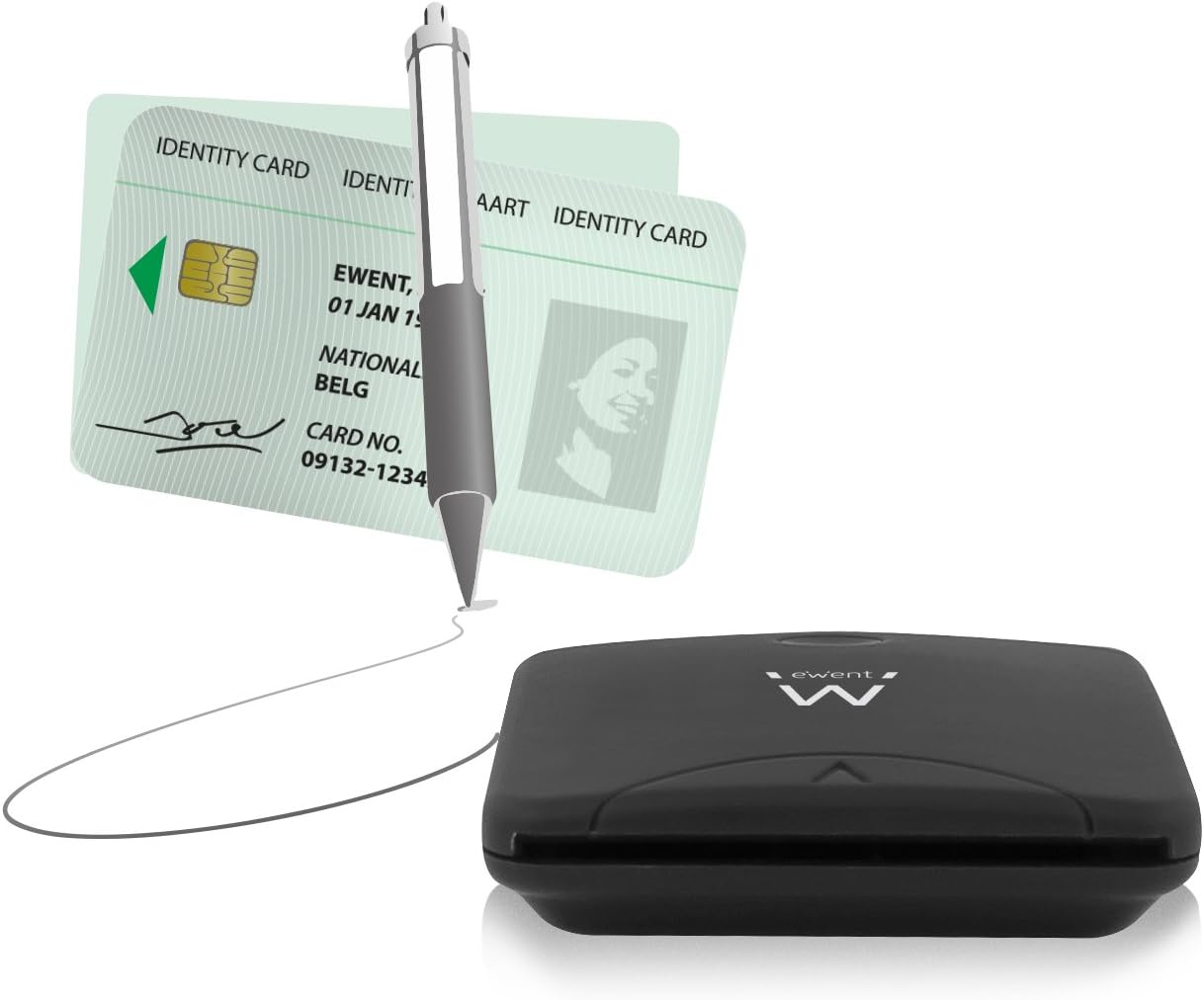Ewent Lettore Smart Card USB CCID Plug&Play EW1052