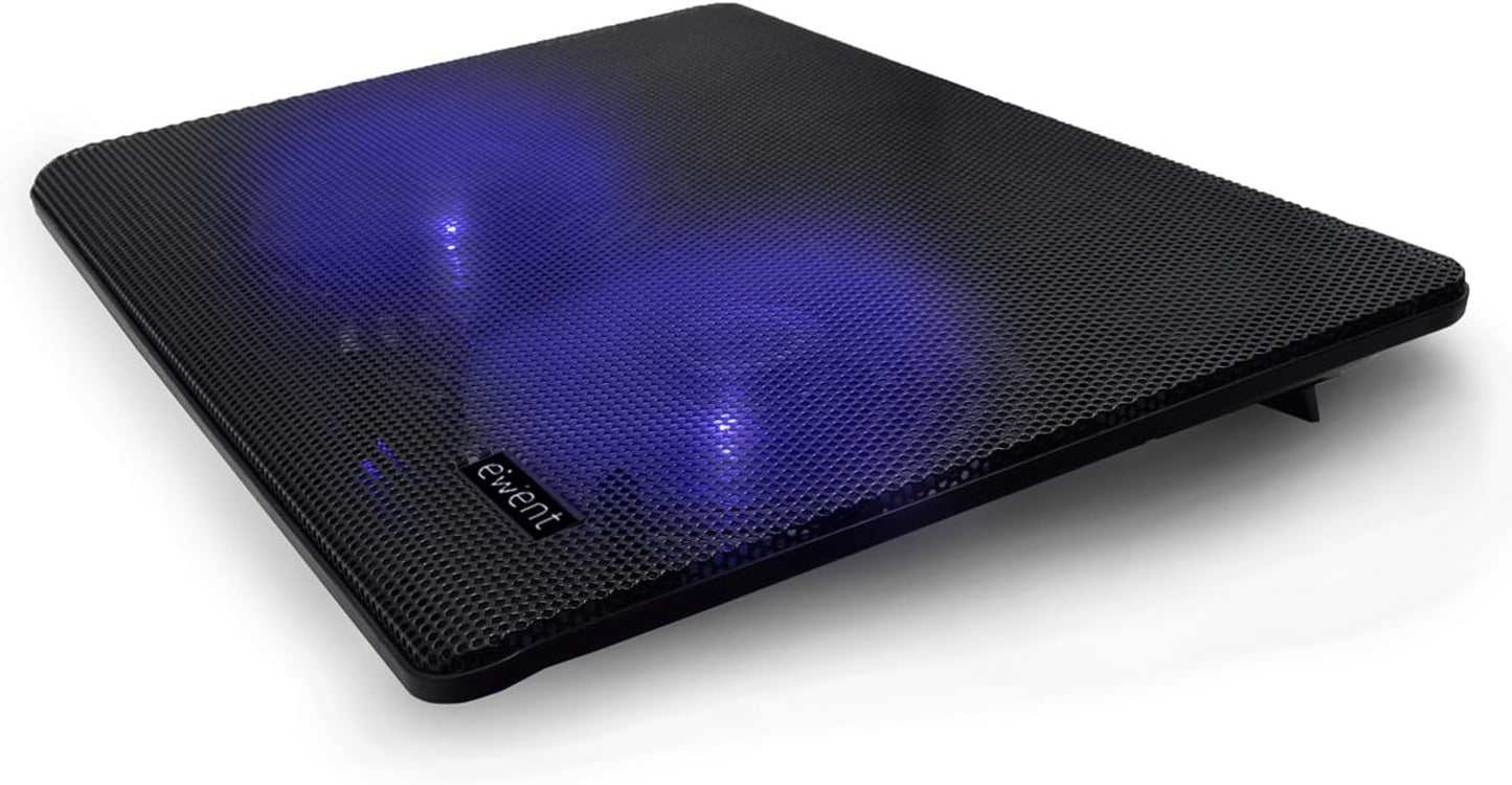 Supporto Alza Notebook con 2 Ventole 120mm per Laptop fino a 17” Ewent Raffreddamento USB