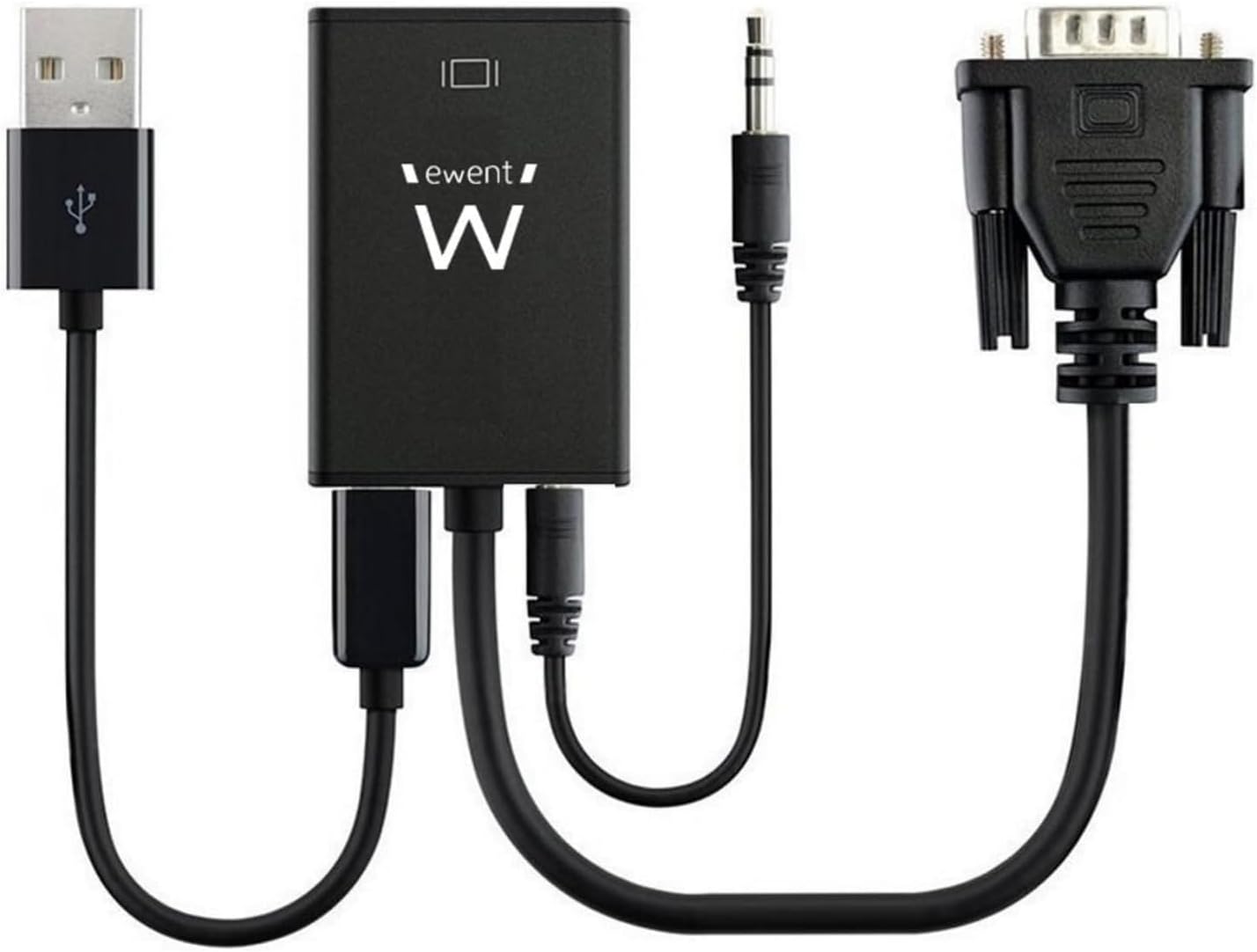 Adattatore Cavo VGA 15 Poli Maschio a HDMI Femmina 23 cm Ewent per Monitor e PC