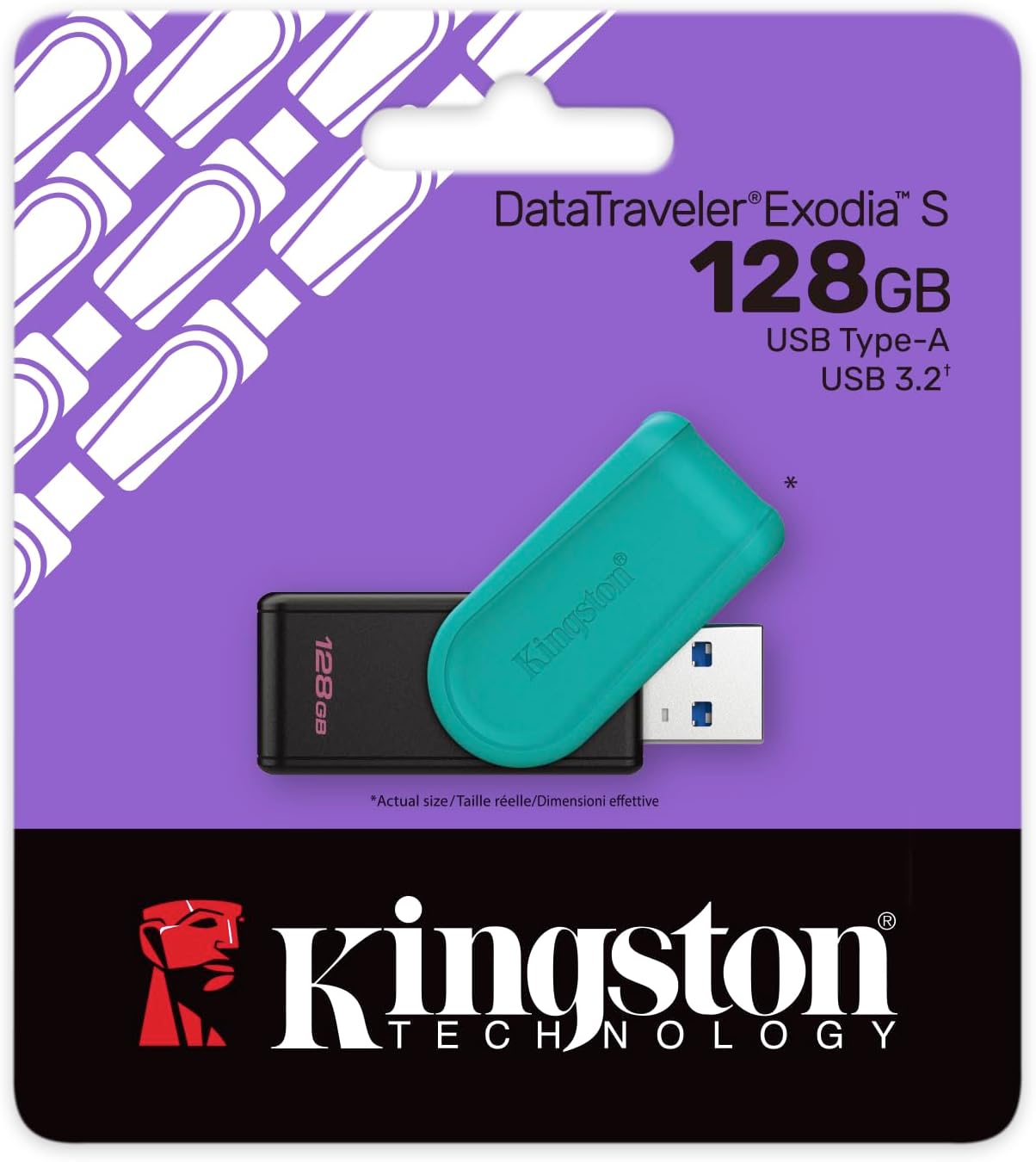 Kingston 128GB Pendrive Exodia S USB 3.2 Gen 1 Memoria Portatile Alta Velocità - Nuova