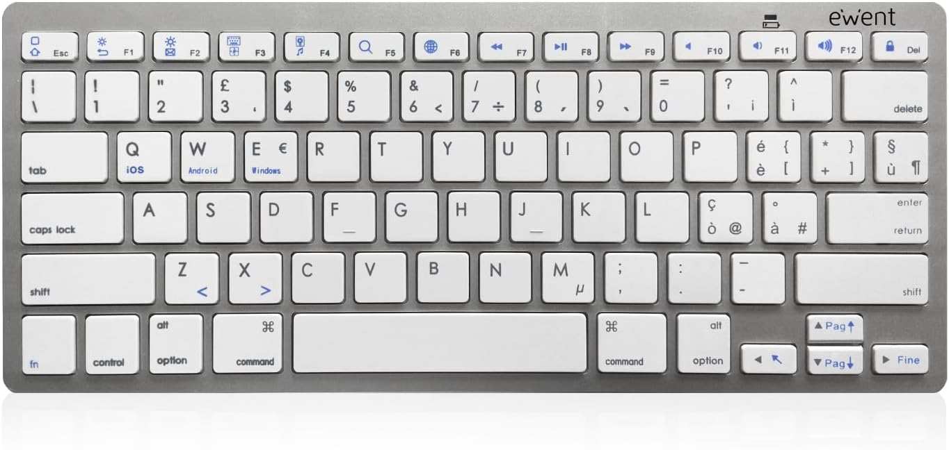 Ewent Mini Tastiera Bluetooth V3.0 Win/Mac/Android EW3160