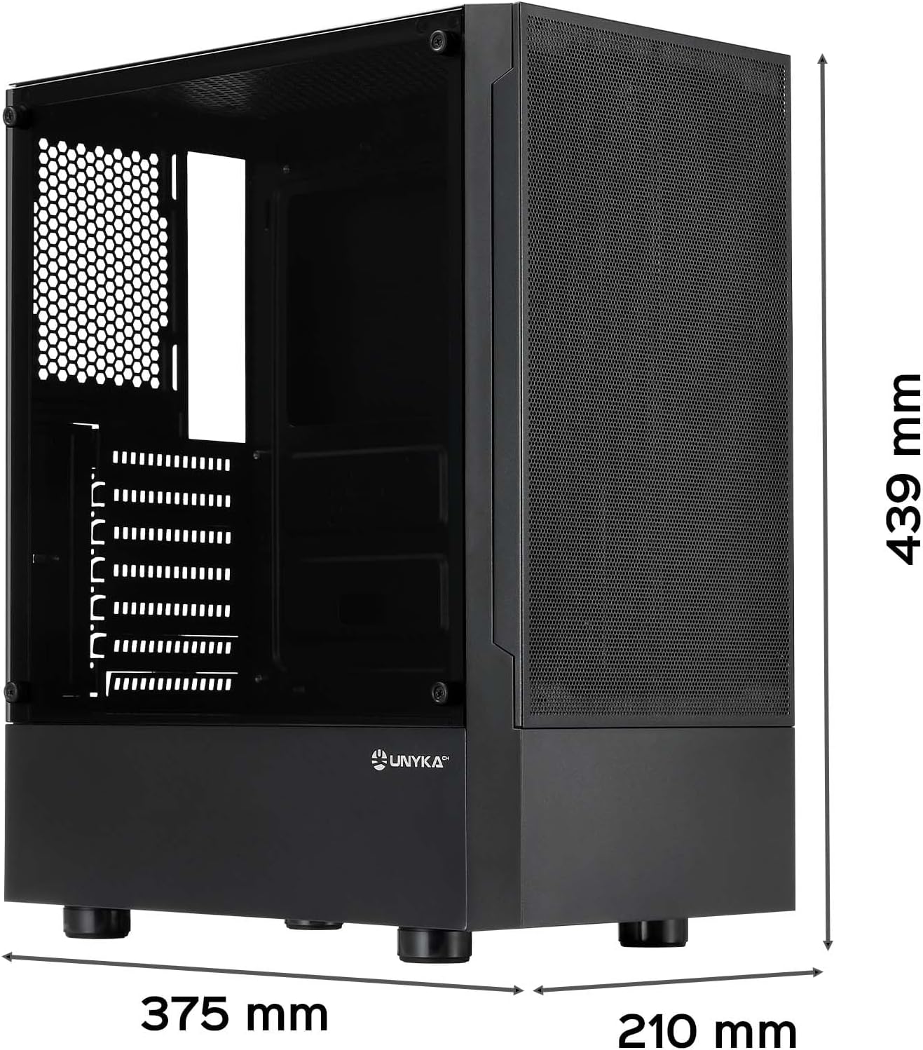 Unykach Aero C35 Case PC ATX con Alimentatore 500W Incluso USB 3.0 Audio