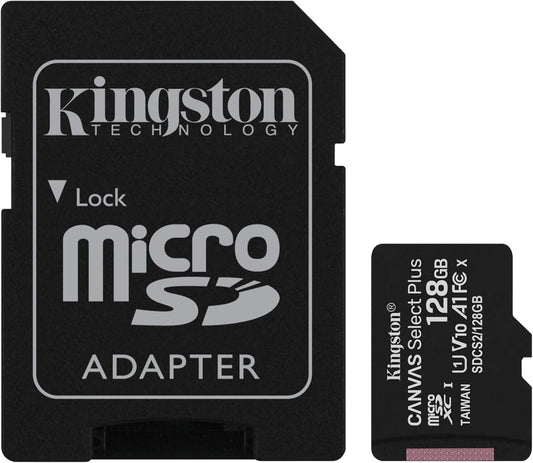 Kingston MicroSDXC 128GB Class 10 HD Video + Adattatore SD - SDCS2-128GB