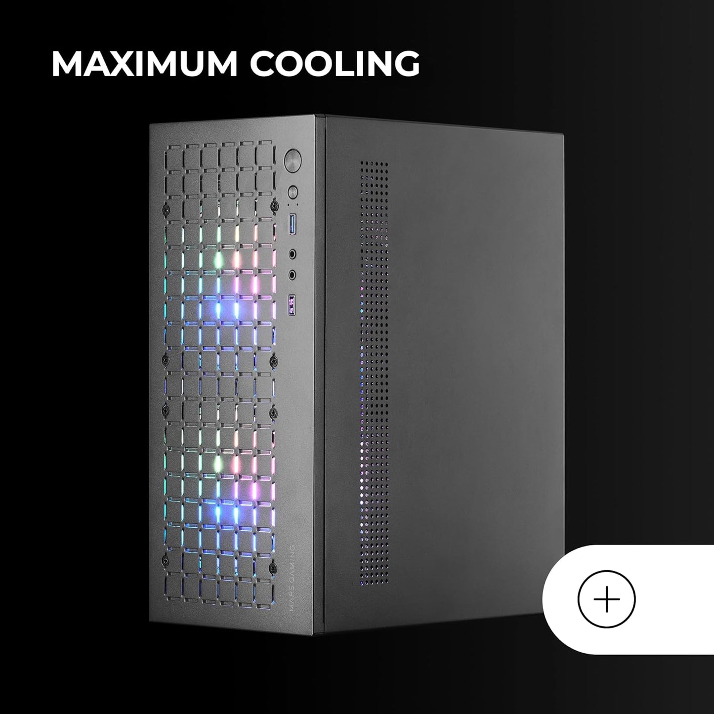 Mars Gaming Case Micro-ATX Nero 2 Ventole FRGB Incluse