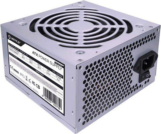 Unyka Alimentatore PC ATX 500W con Ventola 120mm Silenziosa