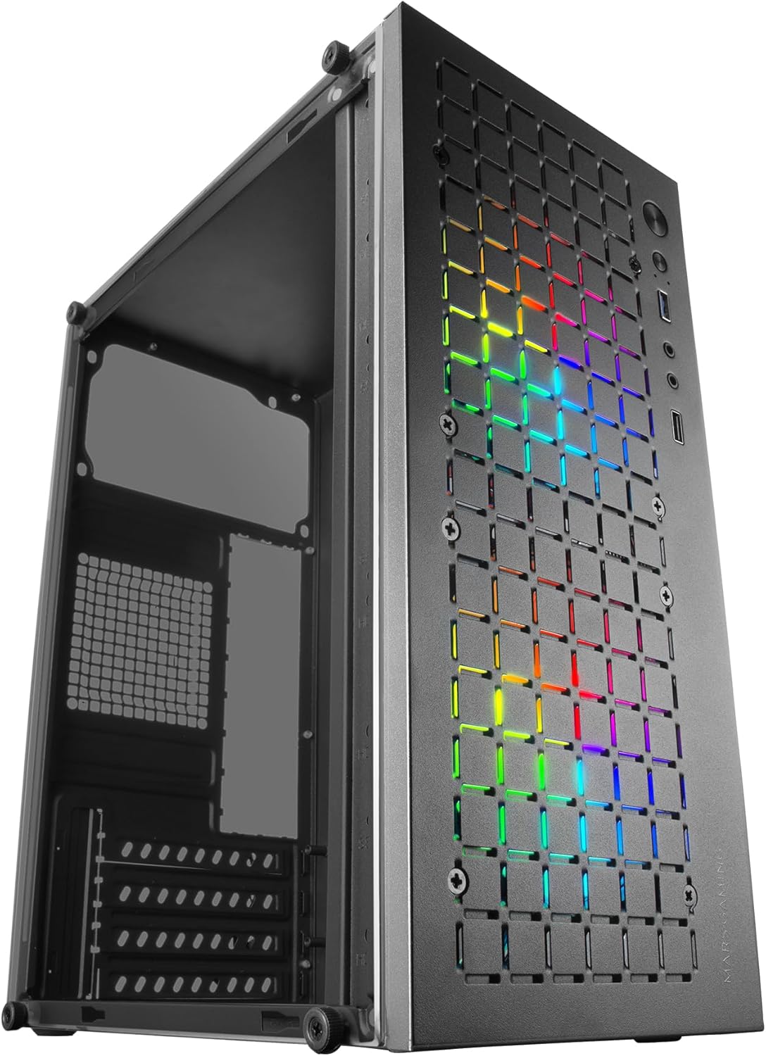 Mars Gaming Case Micro-ATX Nero 2 Ventole FRGB Incluse