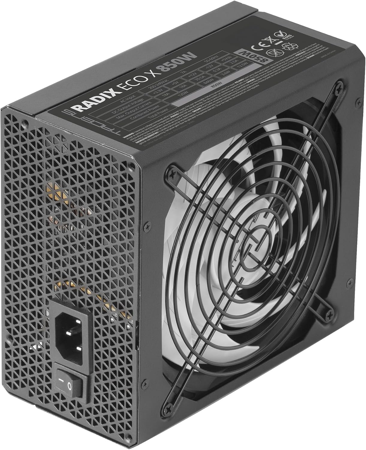 Tacens Alimentatore PC 850W ATX con Ventola 140mm Silenziosa 160x150x85mm