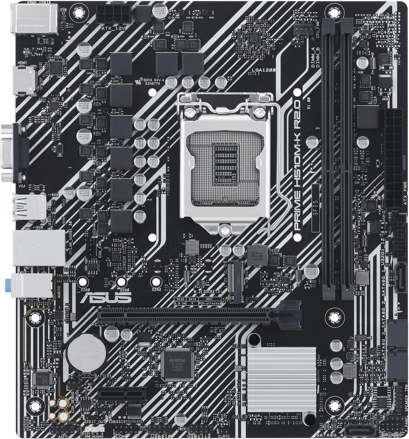 ASUS Prime H510M-K R2.0 Scheda Madre LGA1200 DDR4 PCIe 4.0 mATX - Nuova