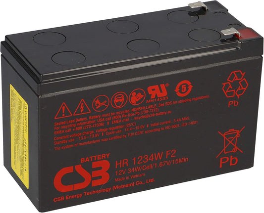 Batteria Piombo 12V 9Ah CSB Faston 6.3mm