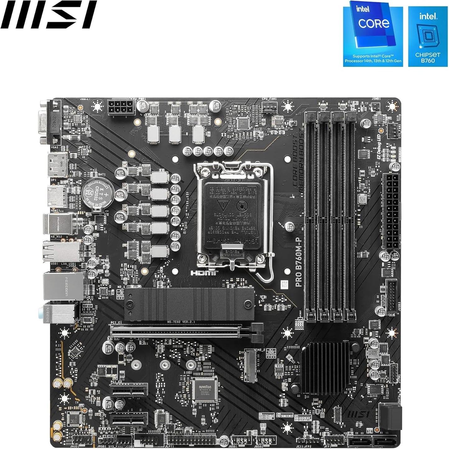 Scheda Madre MSI B760M-P LGA1700 DDR5 - Intel Micro-ATX USB 3.2