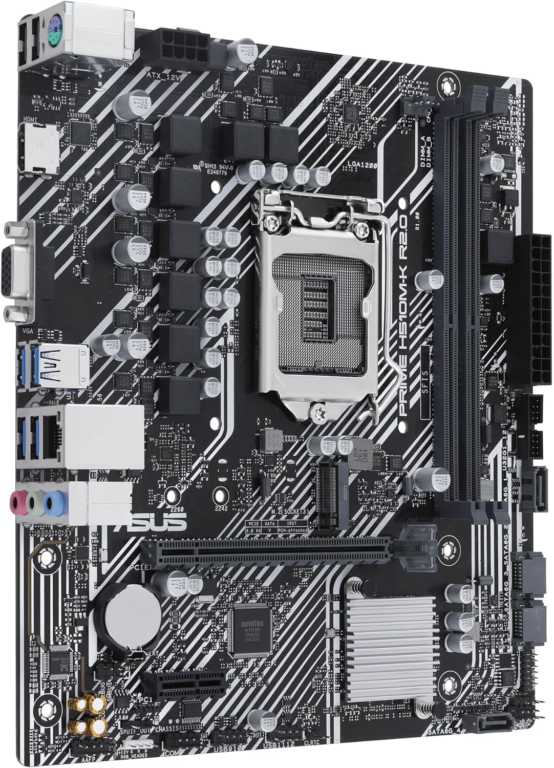 ASUS Prime H510M-K R2.0 Scheda Madre LGA1200 DDR4 PCIe 4.0 mATX - Nuova