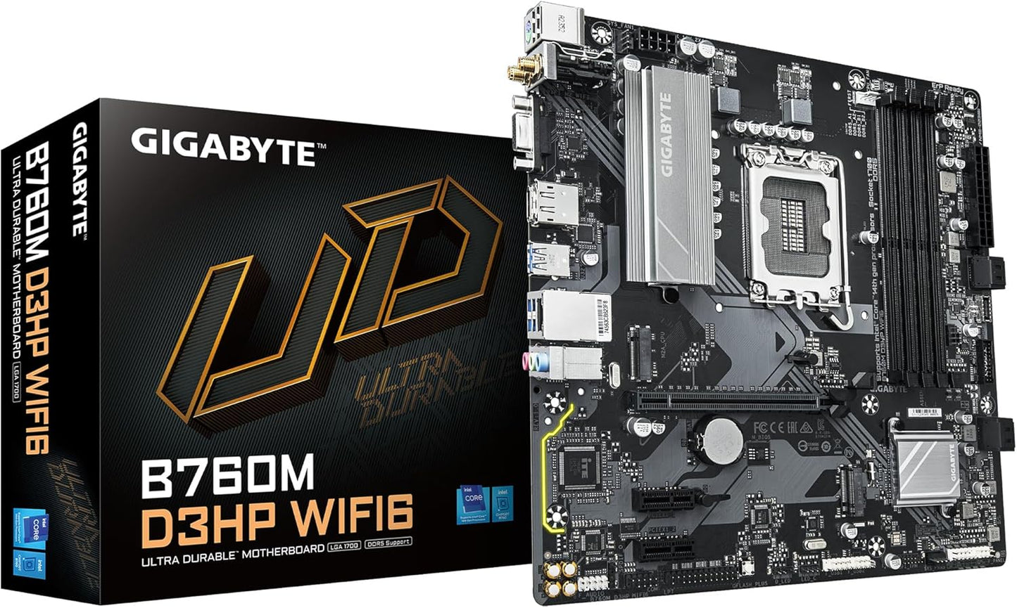 Scheda Madre Gigabyte B760M-D3HP-WIFI6 LGA1700 DDR5 WIFI6 R5