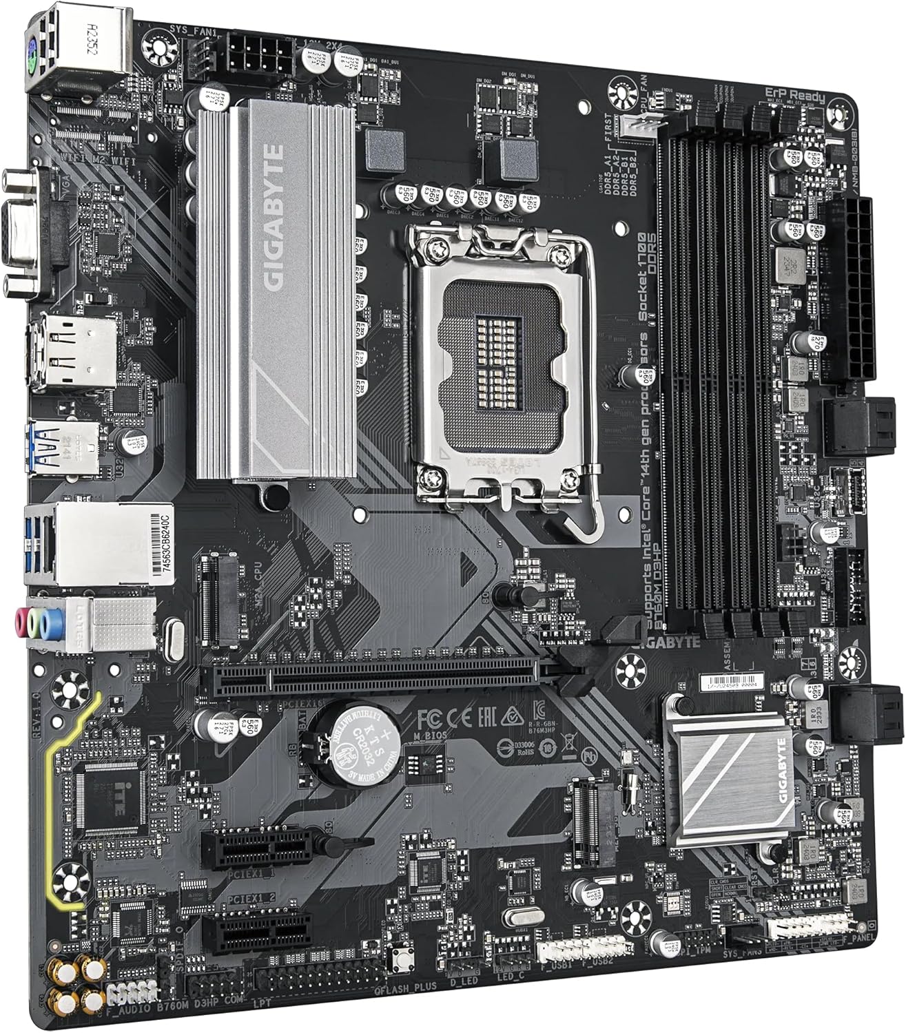 Scheda Madre Gigabyte  B760M D3HP LGA1700 per Intel 12ª-14ª Gen DDR5