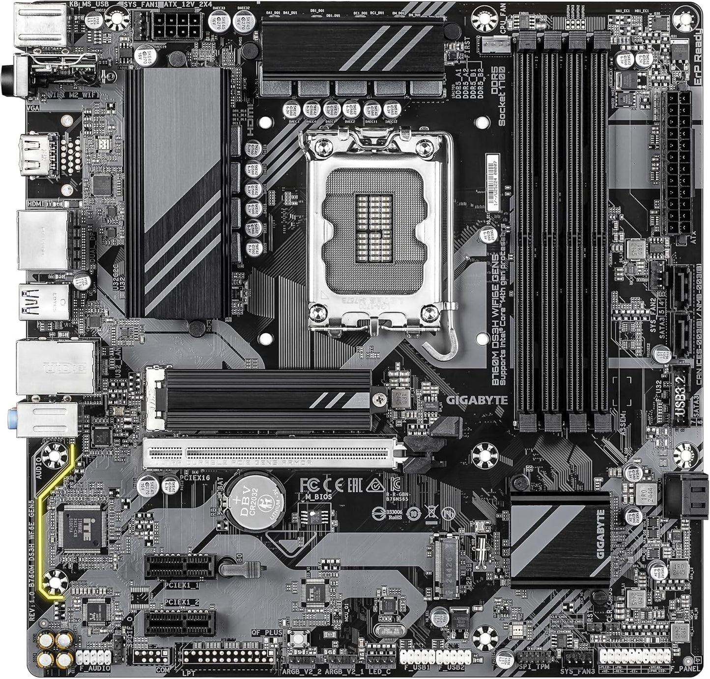 Scheda Madre Gigabyte B760M DS3H WIFI DDR5 LGA1700 | Trinacria Store