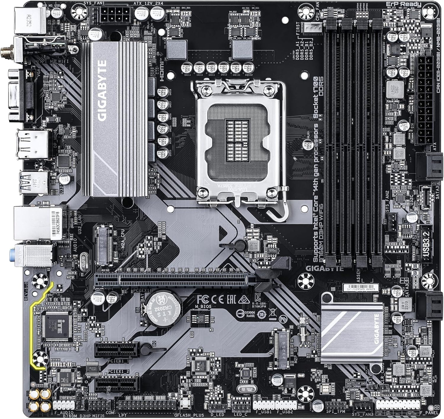 Scheda Madre Gigabyte B760M-D3HP-WIFI6 LGA1700 DDR5 WIFI6 R5