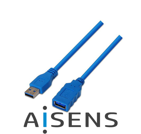 cavo usb 3.0 maschio- femmina 1m blu aisens *572