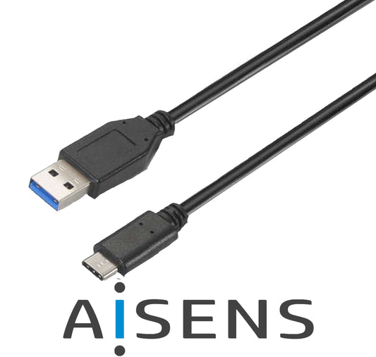 cavo dati-carica usb A 3.1 - usb type C 1.00mt black aisens*572