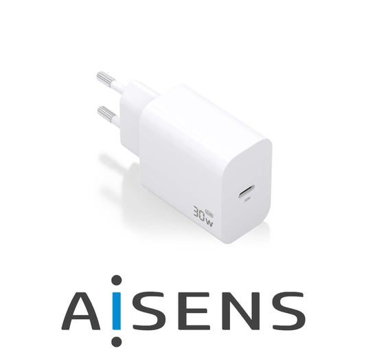 alimentatore type c 30w fast charger aisens whithe * 572