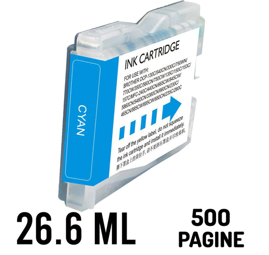 brother compatibile lc1000 lc970 dcp13xc 33xc 540cn ciano 15ml