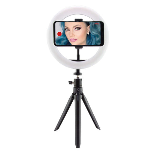 Luce ad anello LED con treppiede per studio video in diretta*572