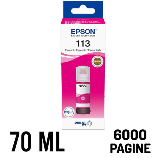 flacone epson 70ml ecotank 113 magenta C13T06B340