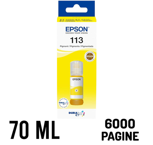 flacone epson 70ml ecotank 113 yellow C13T06B440