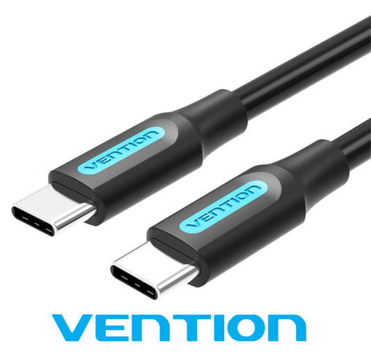 Cavo USB-C maschio - maschio 0,5m nero 3A Vention *572