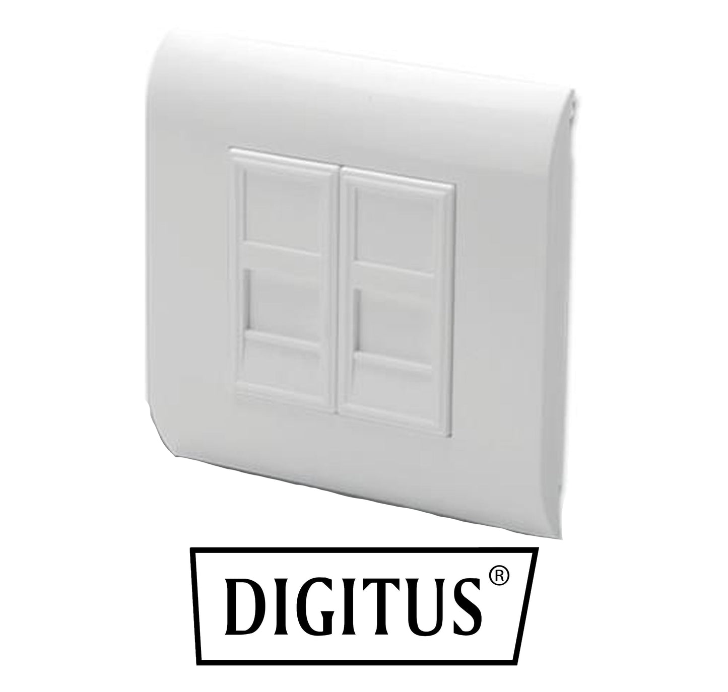 placca 80X80 a muro 2 posti per mod. DN93804 bianca *215