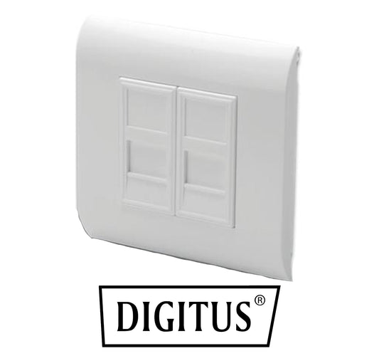 placca 80X80 a muro 2 posti per mod. DN93804 bianca *215