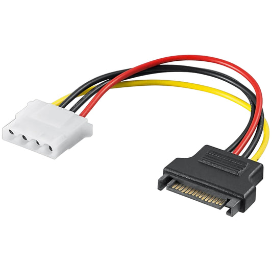 cavo alimentaz. sata maschio - molex 4 poli femmina 0.15mt *215