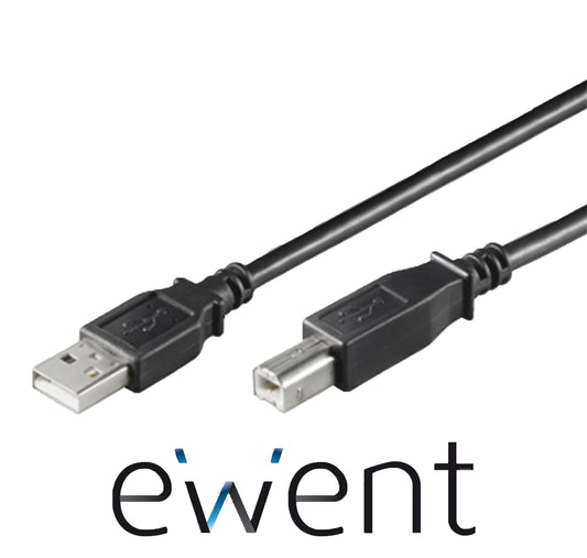 cavo usb 2.0 A/B M/M 1.80mt per stampante black ewent *021