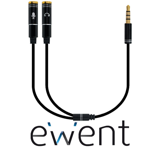 adattatore audio 1jack 3.5mm 4p masc. - 2jack 3.5mm 3p femm.*021