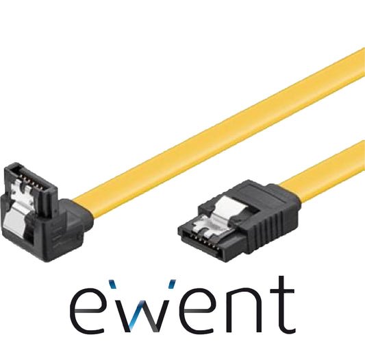 Cavo SATA 6Gbps 0,5m con Clip e Connettore 90° Ewent per HDD SSD Alta Velocità Dati